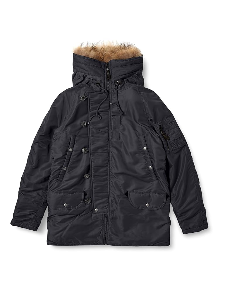 Amazon | [ヒューストン] アウター N-3B メンズ BLACK M